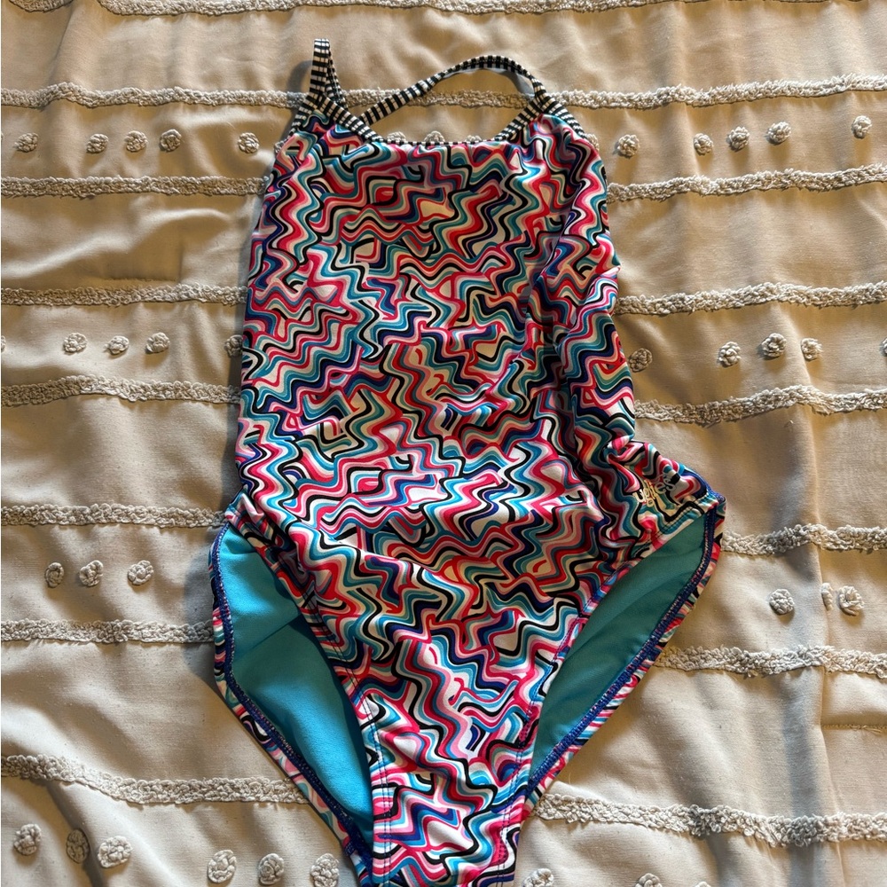 Women’s Speedo “uglies” Multicolor Wave-Print One-Piece Swimsuit